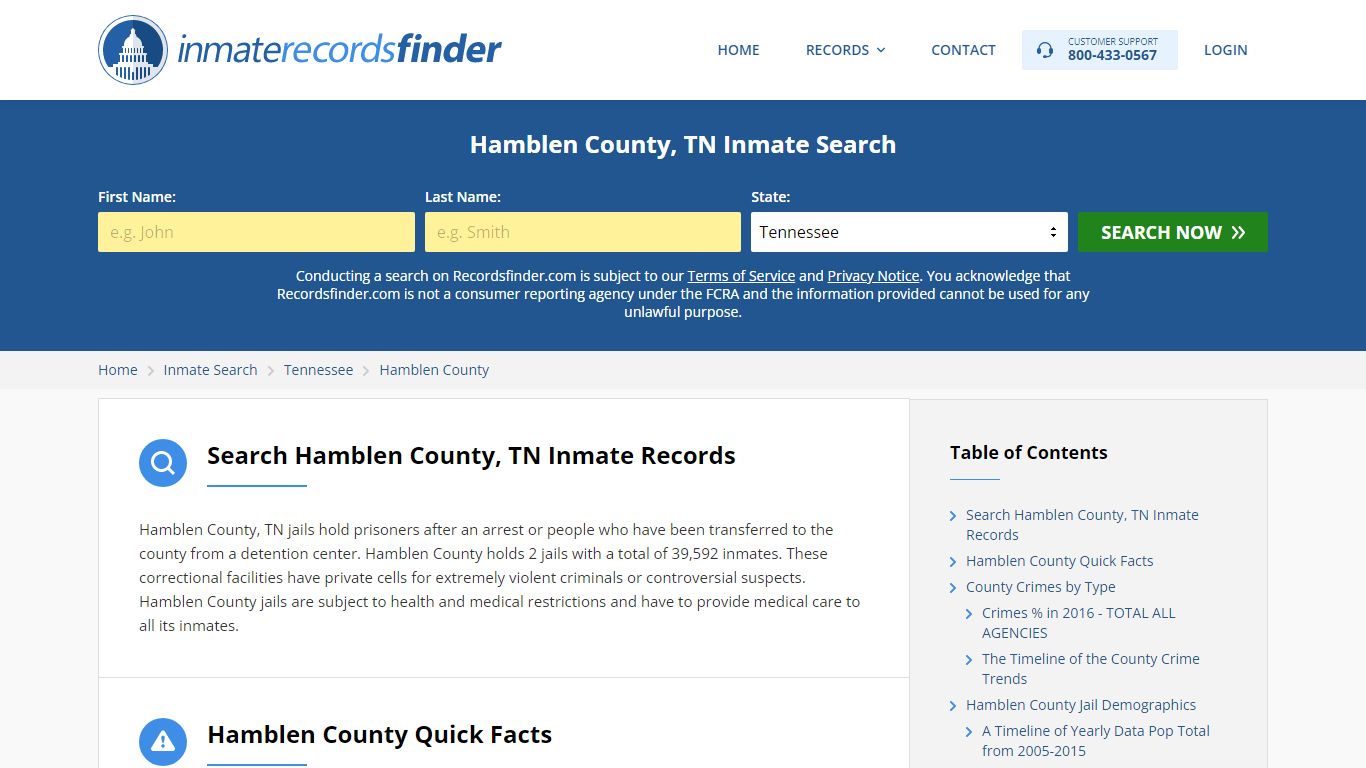 Hamblen County, TN Inmate Lookup & Jail Records Online